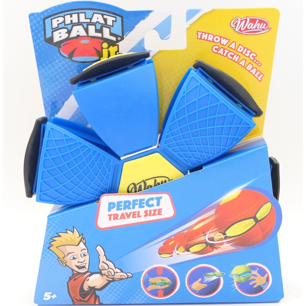 Wahu Phlat Ball Jr. Blue Travel Size Outdoor Toy Throw A Disc... Catch A Ball 5+